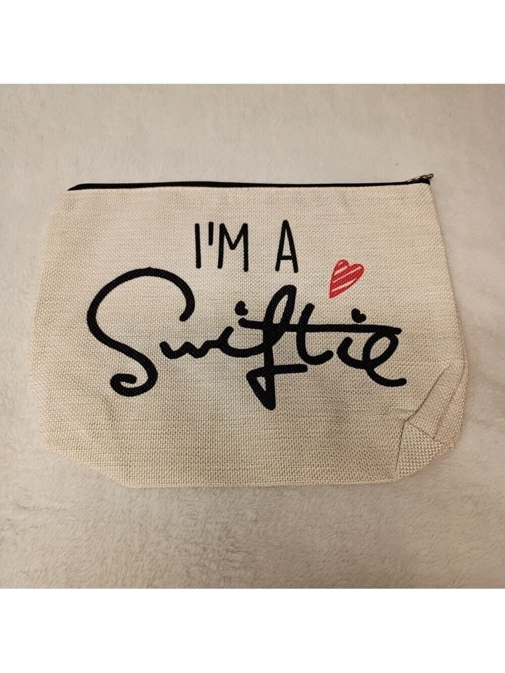 2/$10 Taylor Swift I'm a Swiftie Canvas Pouch Cosmetic Makeup Bag
